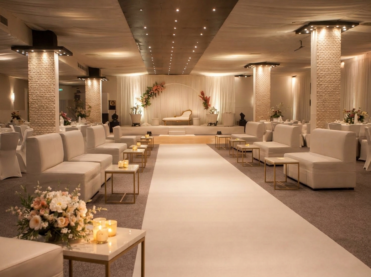 Full decor stage event of wedding in bahrain